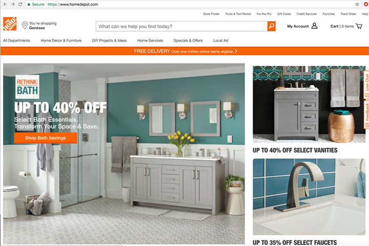 Home Depot Homepage